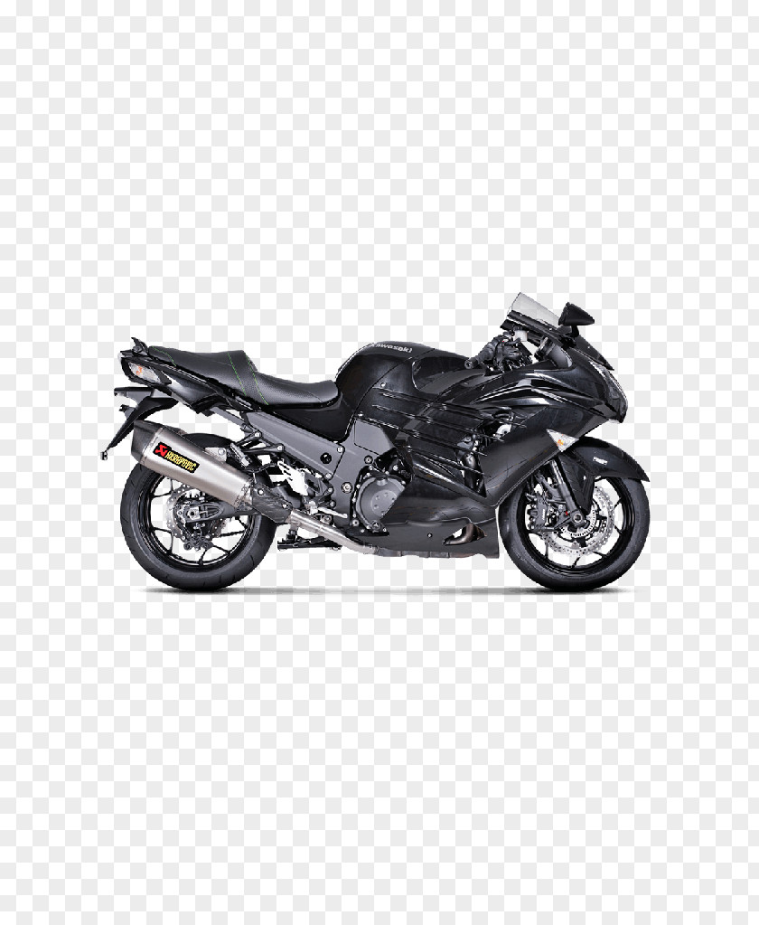 Motorcycle Kawasaki Ninja ZX-14 Exhaust System Muffler Akrapovič Motorcycles PNG