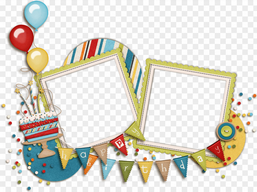 Blue Frame Picture Frames Birthday Clip Art PNG
