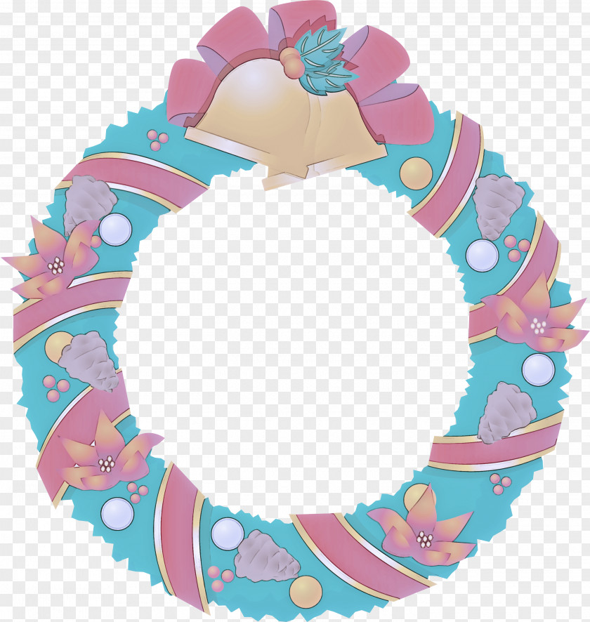 Hair Tie Wreath Turquoise Pink Circle Fashion Accessory PNG