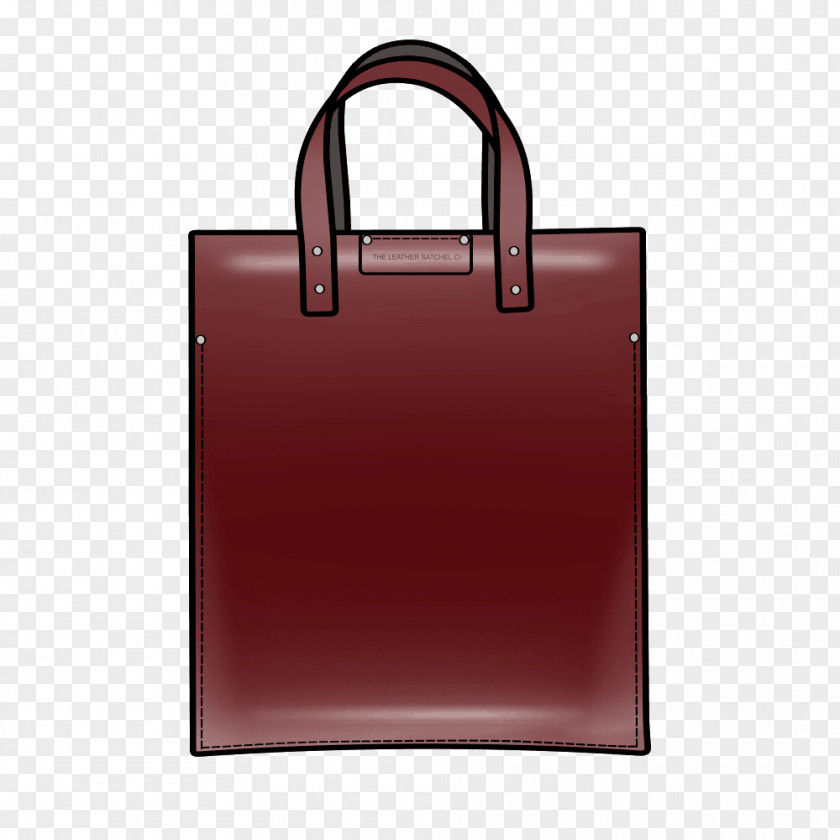 Oxblood Red Tote Bag Briefcase Laptop Paper Leather PNG