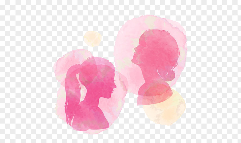 Woman Side Face Silhouette Poster Illustration PNG