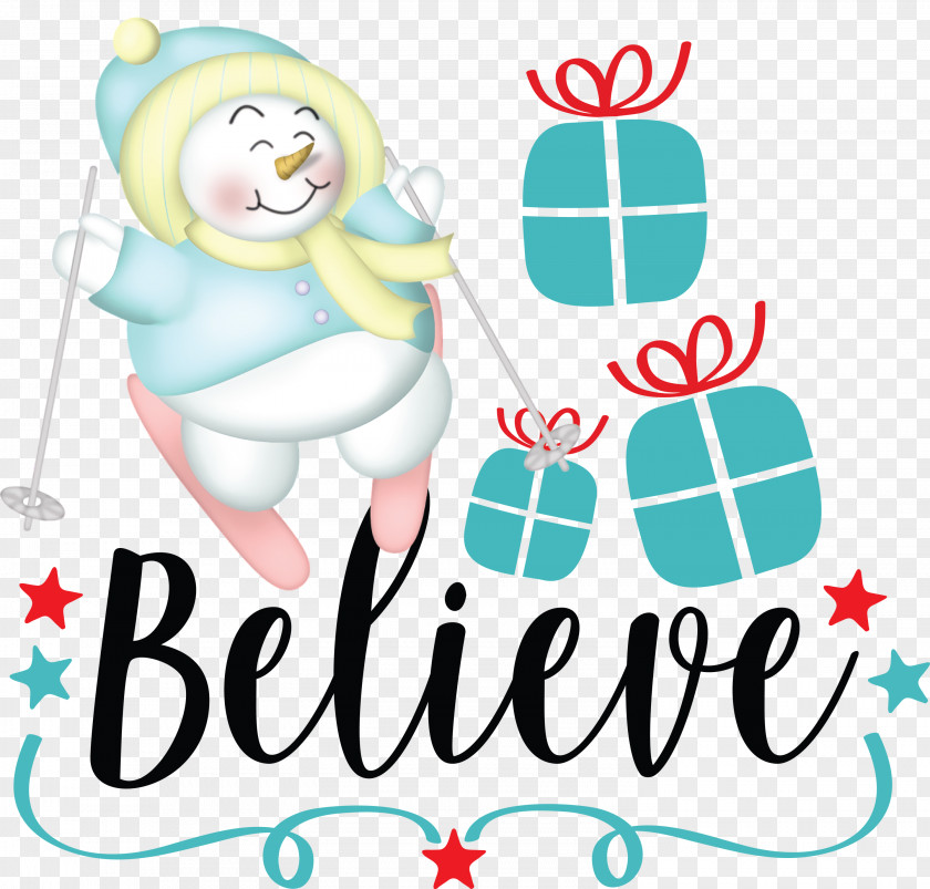 Believe Santa Christmas PNG