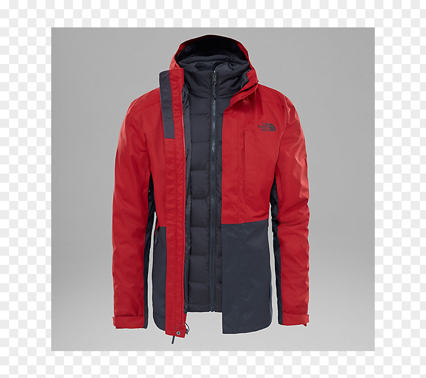Jacket Hoodie The North Face Red PNG