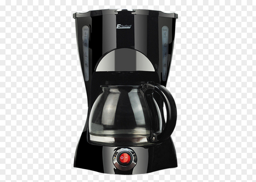 Red Button On A Black Coffee Machine Coffeemaker Cafe Kettle PNG