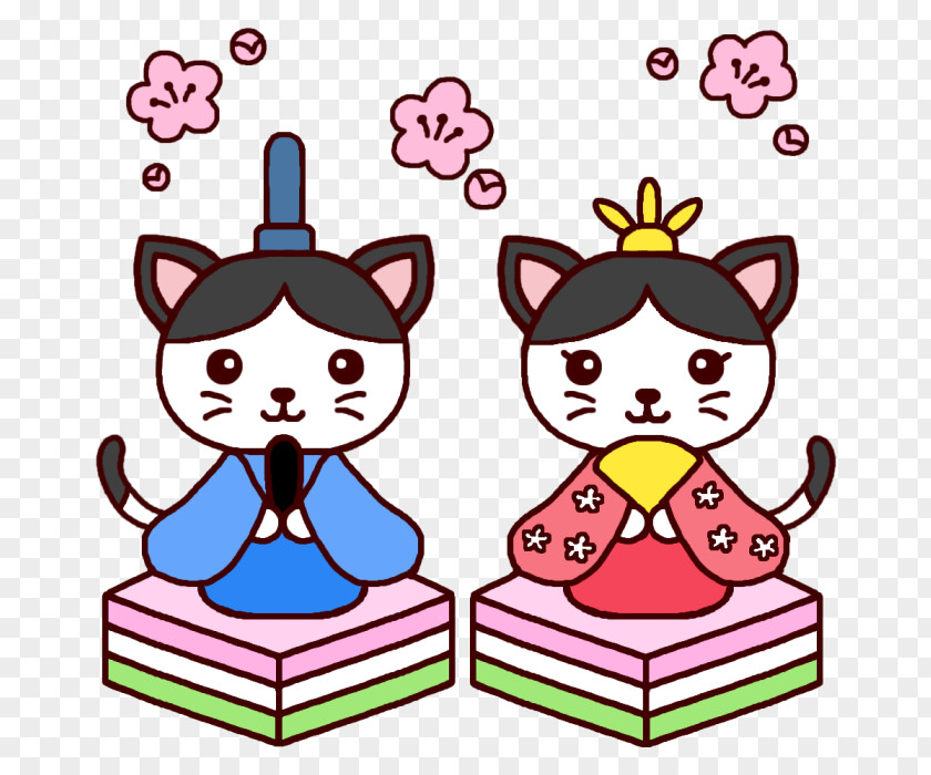 Cats Pink M Hinamatsuri Clip Art PNG