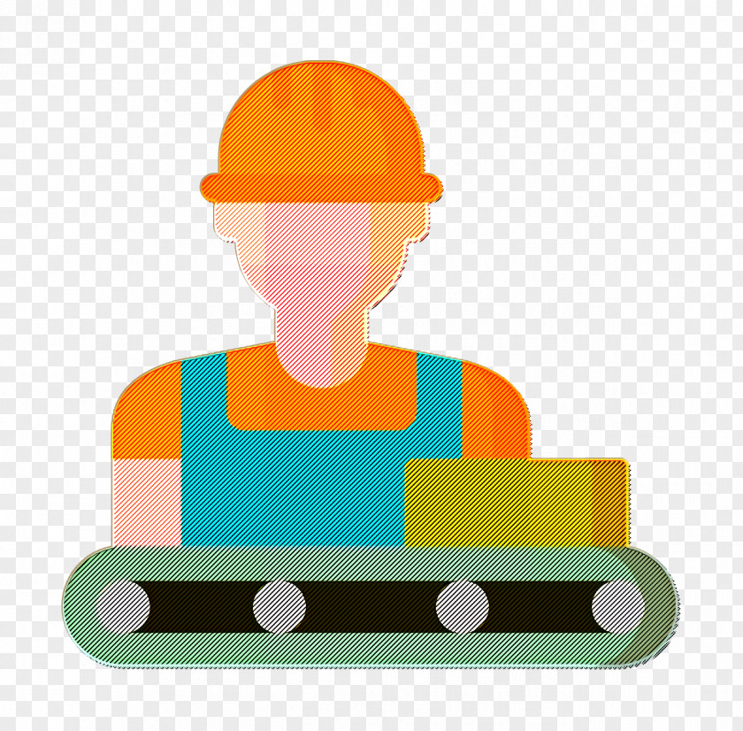 Conveyor Icon Manufacturing Worker PNG