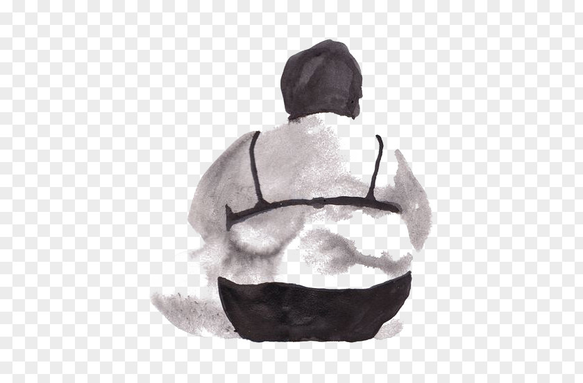 Fat Woman Drawing PNG