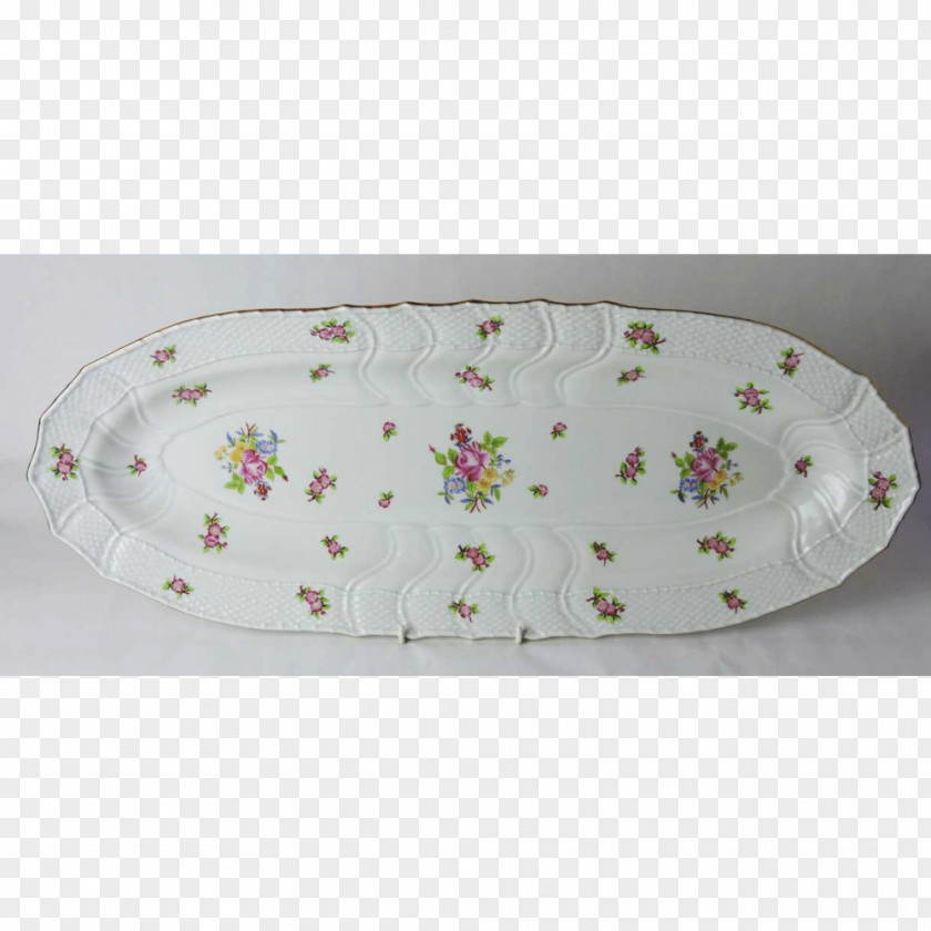 Hand Painted Platter Rectangle Porcelain Oval PNG