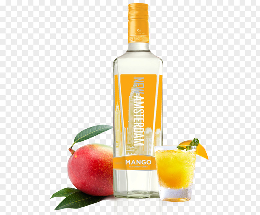 Manggo Vodka Sunrise Distilled Beverage New Amsterdam Gin PNG