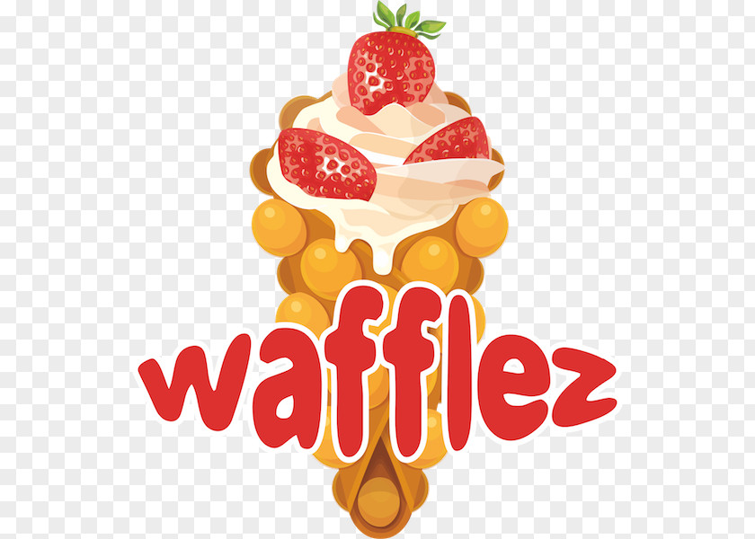 Strawberry Egg Waffle Pancake Street Food PNG