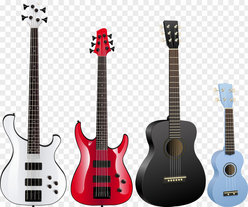 Vector Guitar Bass Ukulele Acoustic Electric Tiple PNG