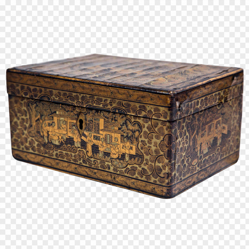Antique Humidor Casket Cigar Box PNG