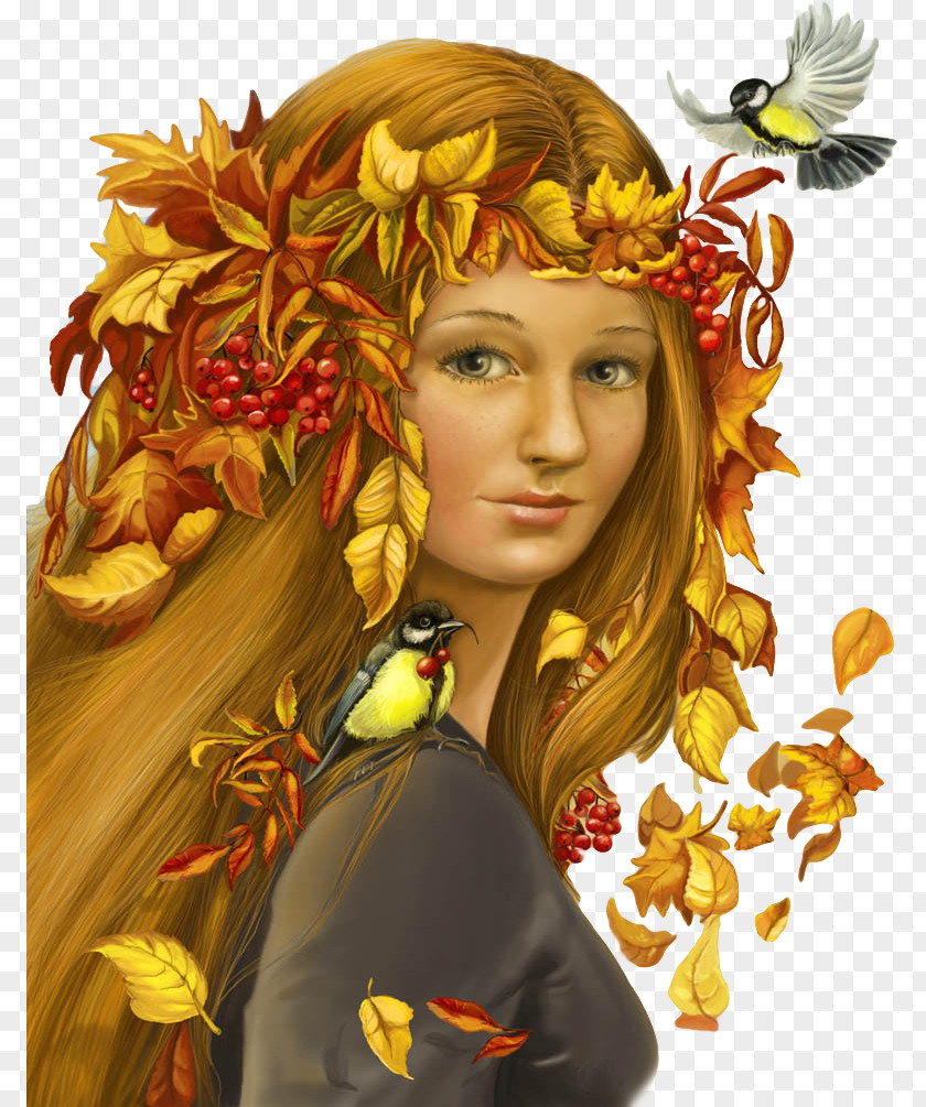 Autumn Woman Бойжеткен Girl Winter PNG Winter, autumn clipart PNG