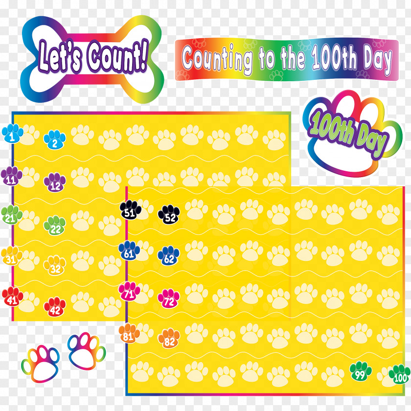 Bulletin Board Teacher Counting Paper Set PNG