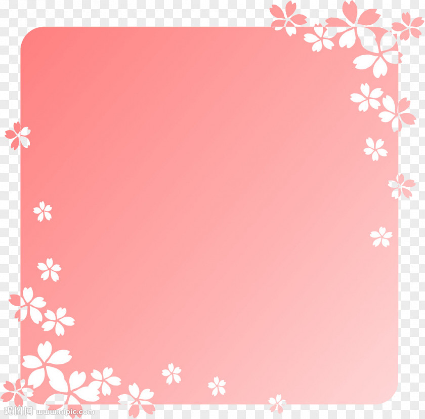 Cherry Blossom Border Clip Art Image Vector Graphics Download PNG