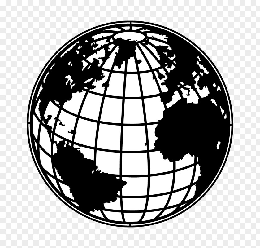 Globe World Earth White Steel PNG