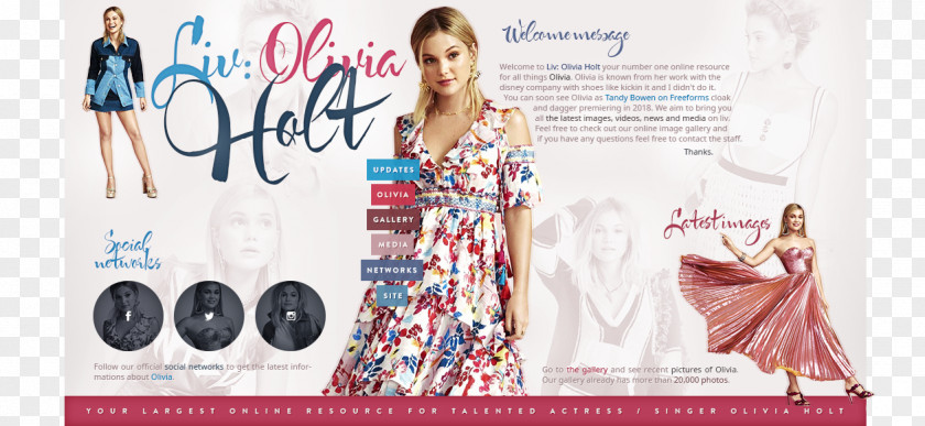 Olivia Holt Dress Fashion Design Advertising Pattern PNG