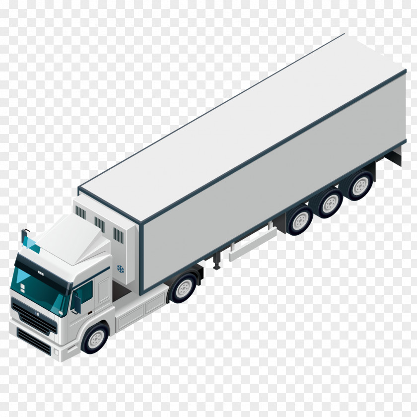 White Van Cargo Truck Renault Magnum Transport PNG