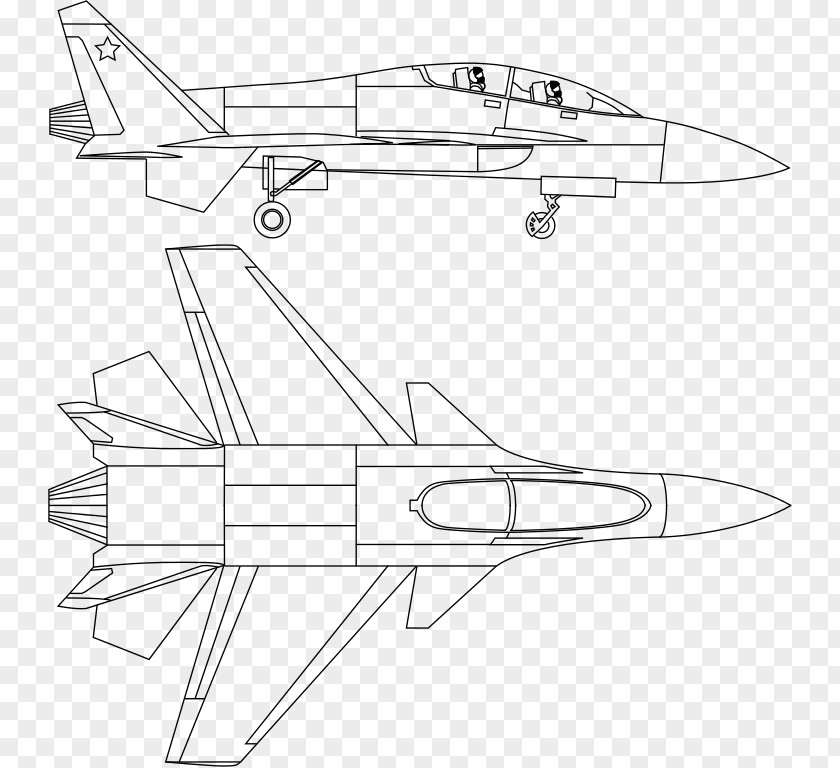 Airplane Sketch Sukhoi S-54 Su-27 Aircraft Su-31 PNG