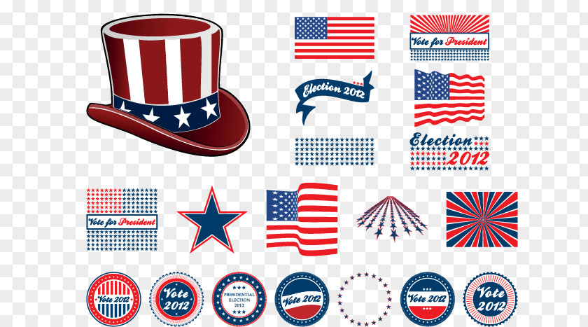 Vector Elements Of The United States US Presidential Election 2016 President Badge PNG