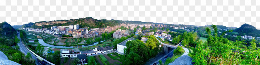 Zizhong County Town Ball Panorama Photograph The Architecture Of City Wallpaper PNG