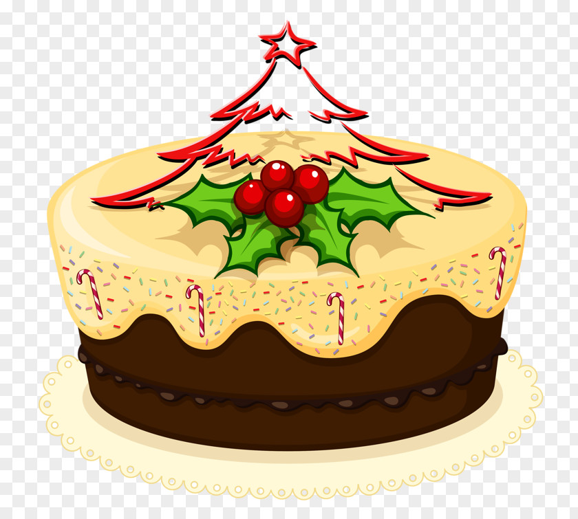 Christmas Cake Cupcake Clip Art PNG