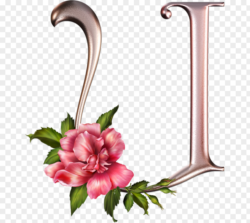 Flower Letter Alphabet Floral Design PNG