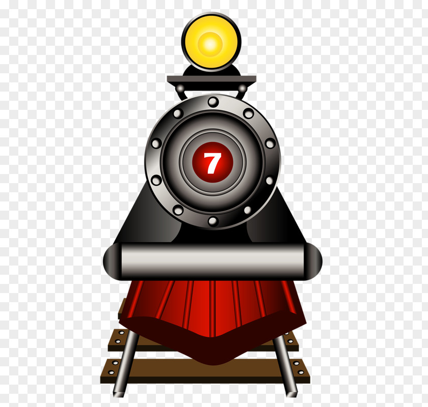 No. 7 Train Station Rail Transport Track Steam Locomotive PNG