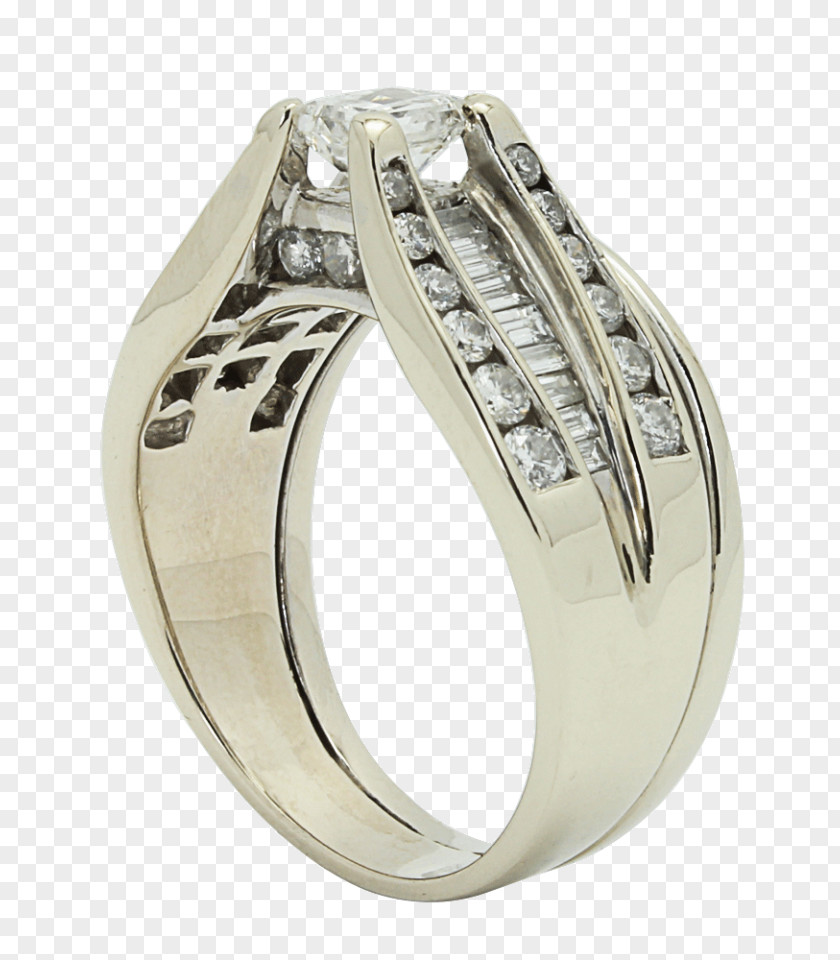 Ring Engagement Princess Cut Wedding PNG