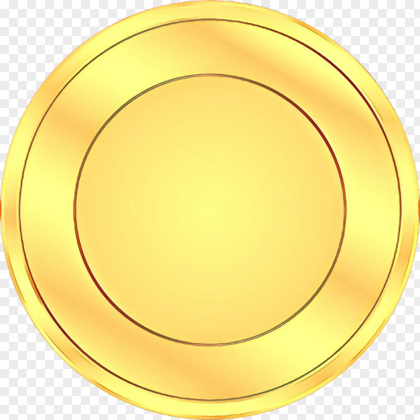 Yellow Dishware Plate Circle Tableware PNG