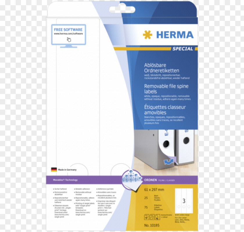Herma Standard Paper Size Label Sticker PNG