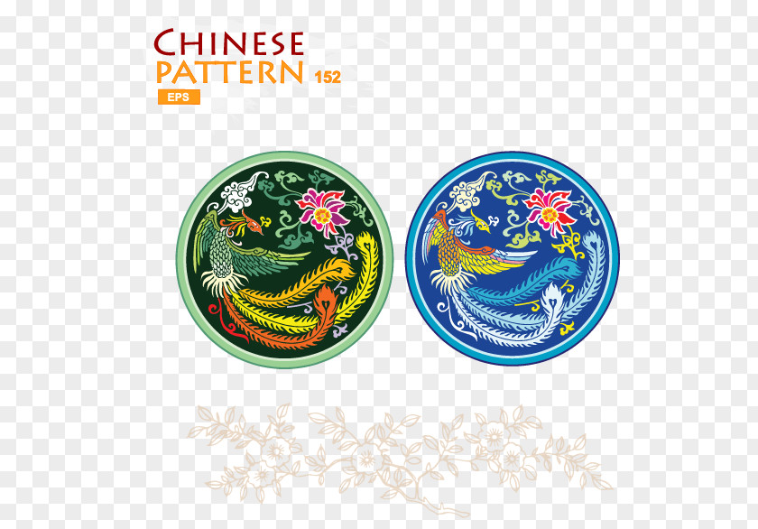 Phoenix Chinese Wind Vector Color Icon Dragon Fenghuang Cdr PNG