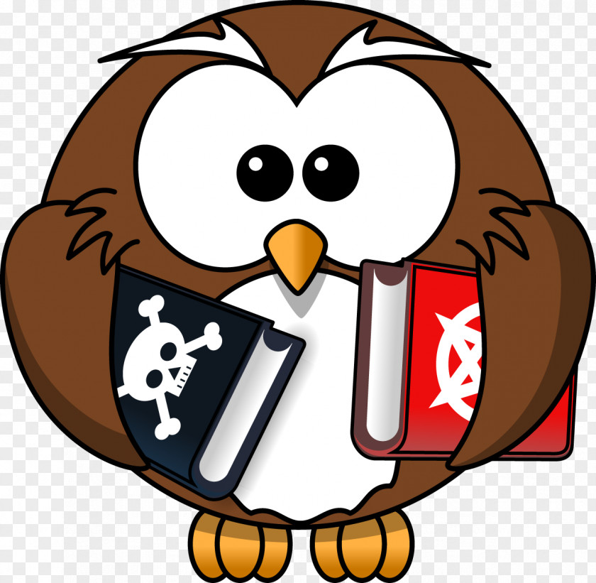 Vector Owl Holding A Book PNG