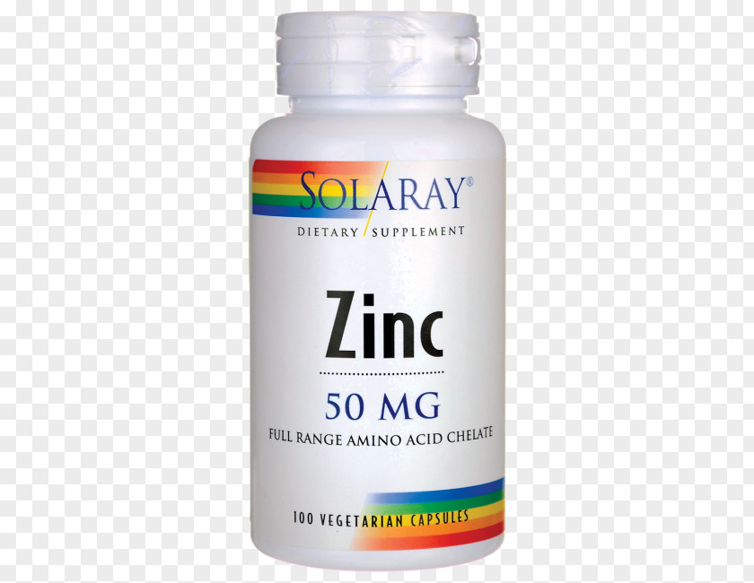 Zinc 50 Mg Dietary Supplement Capsule Solaray Capryl Sodium Resin Free Spektro Jern Og Vit. K PNG