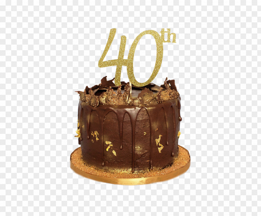 Chocolate Cake Birthday Dripping Ganache Torte PNG