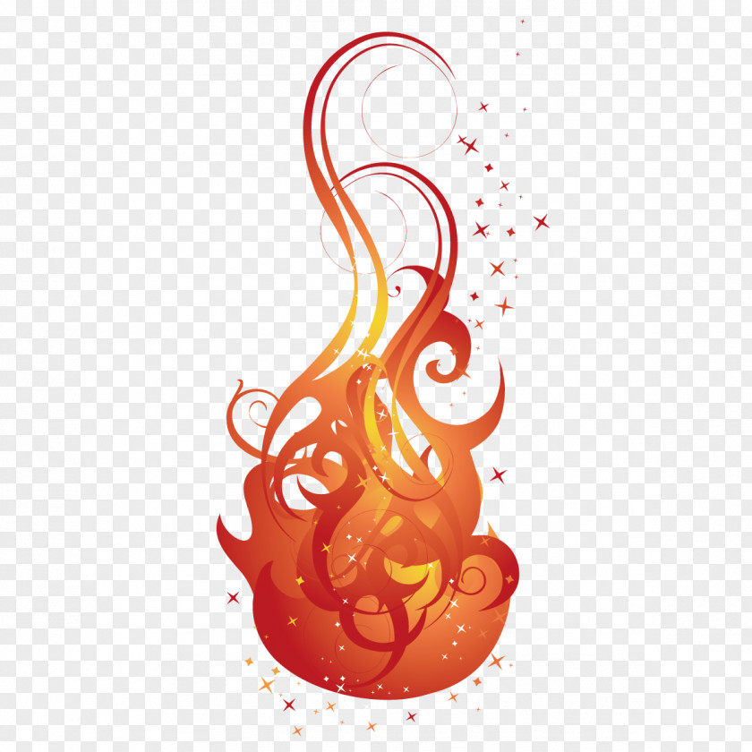 Creative Vector Artwork Flame Fire Pattern PNG