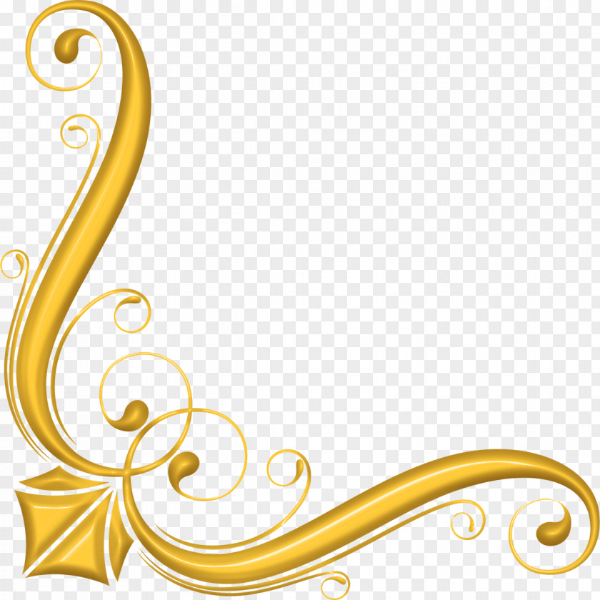 Gold Flourish Material Body Jewellery Line Clip Art PNG