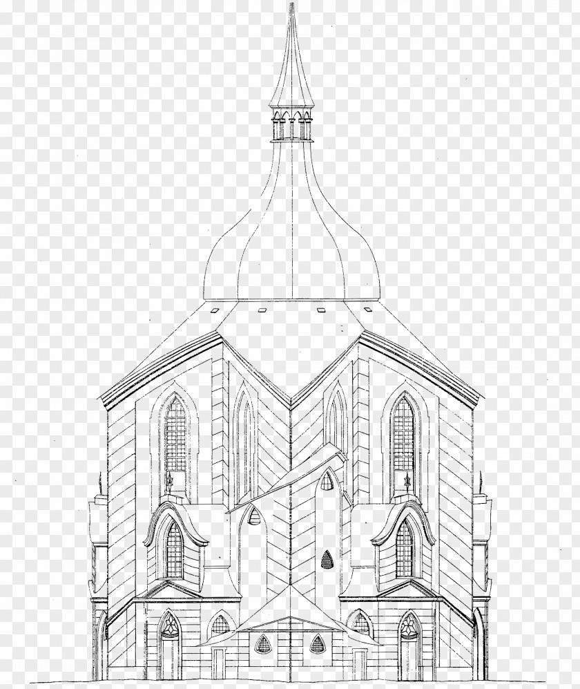 Medieval Architecture Sketch Chapel Classical PNG