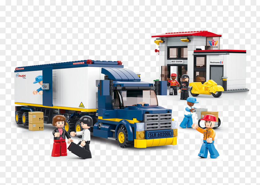 Car Truck Toy Block Construction Set PNG