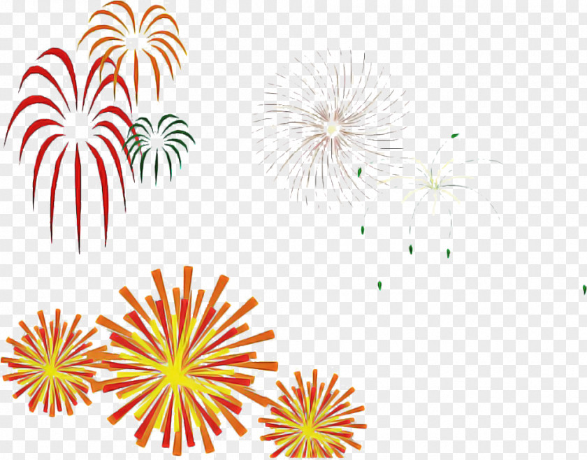 Holiday Plant Fireworks Line Clip Art Event PNG