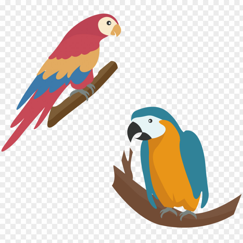 Two Parrots On A Tree Branch Parrot Touch Fruit : Preschool Game Simple For Kids Diamant Koninkrijk PNG