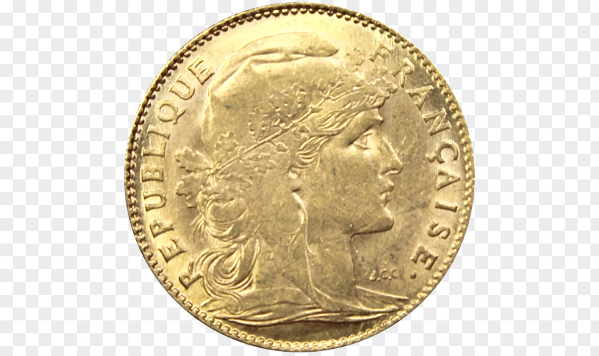 France Perth Mint Gold Coin PNG