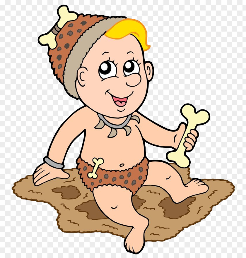 The Baby Takes Bones Prehistory Cartoon Royalty-free Illustration PNG