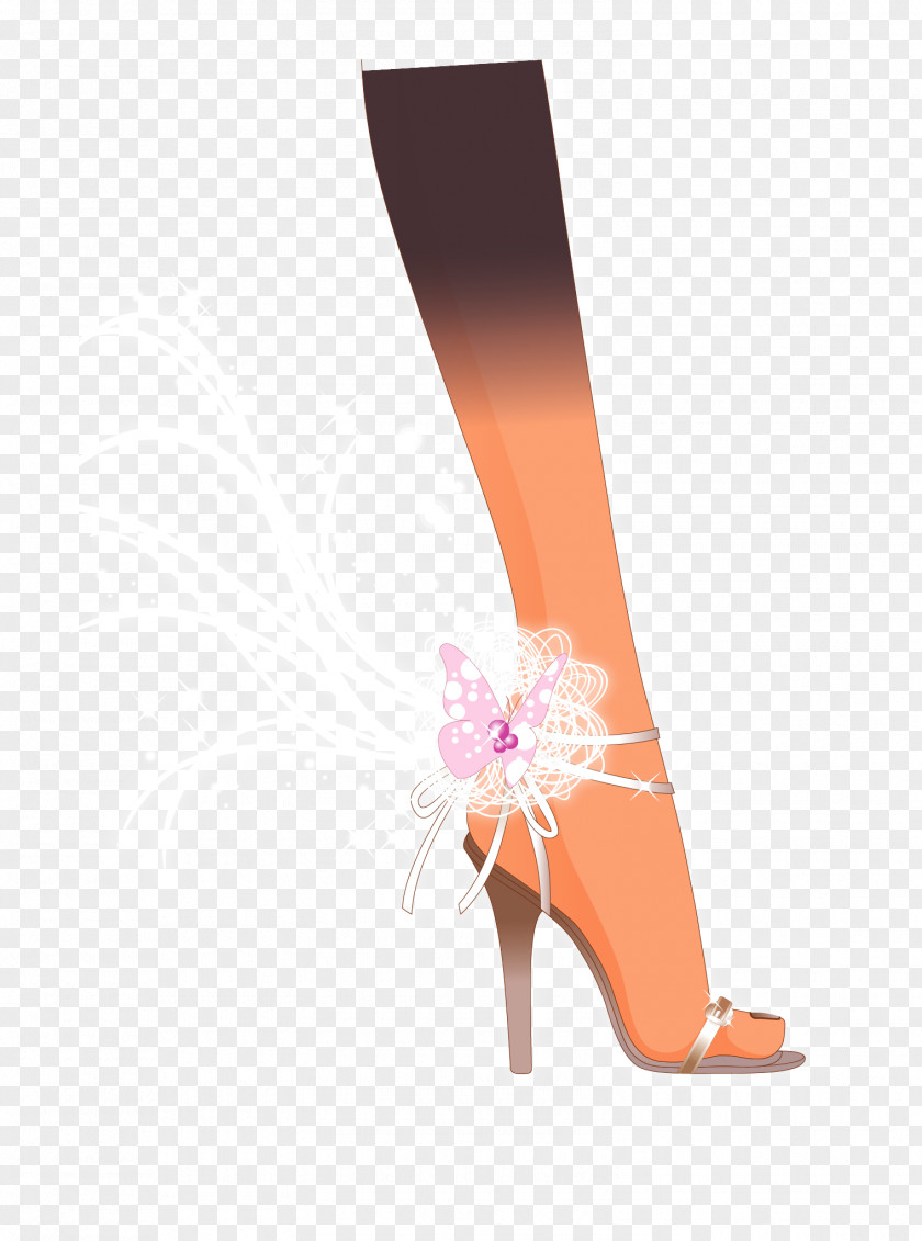 Vector Hand-painted Heels High-heeled Footwear Euclidean Shoe Computer File PNG