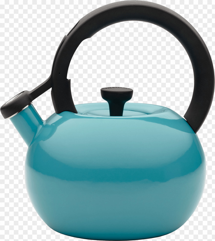 Blue Kettle Image Teapot Coffee Stainless Steel PNG