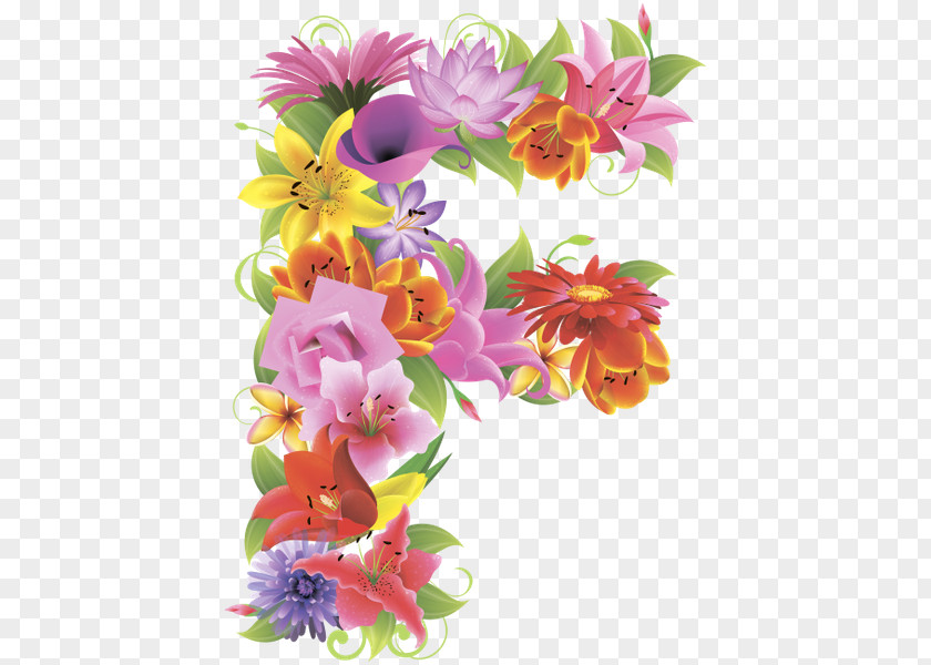 Flower Floral Design Cut Flowers Alphabet PNG