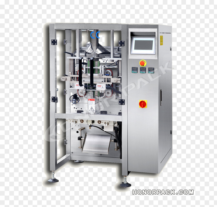 Milk Packaging Vertical Form Fill Sealing Machine And Labeling Food Manufacturing PNG