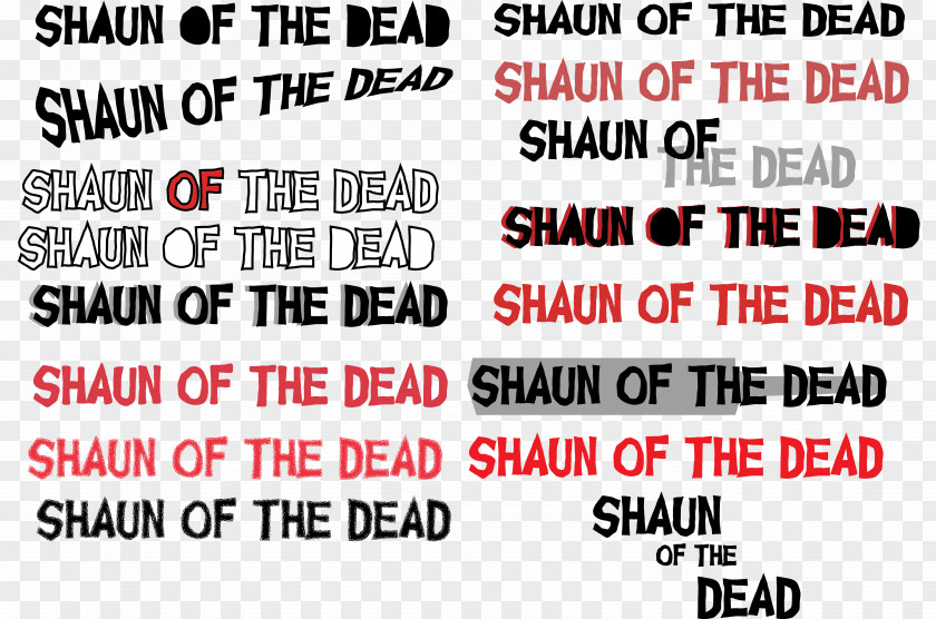Shaun Of The Dead Line Brand Point Logo Font PNG