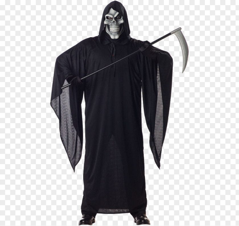 Skeleton Death Robe Costume Party Halloween PNG