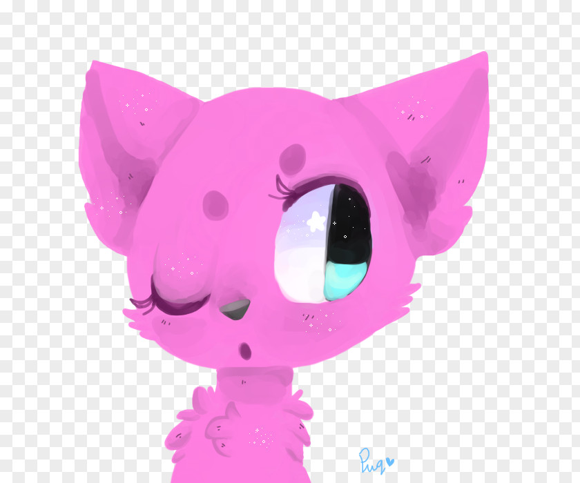 Cat Whiskers Pig Snout Pink M PNG